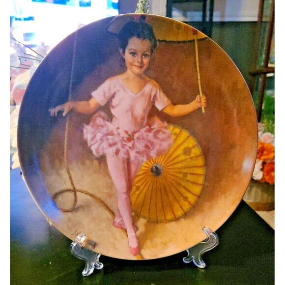 Katie The Tightrope Walker Children's Circus Collection Plate  John McClelland - Picture 1 of 6